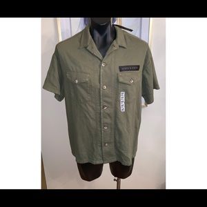 NWT ZARA MEN’S SHORT SLEEVE BUTTON DOWN